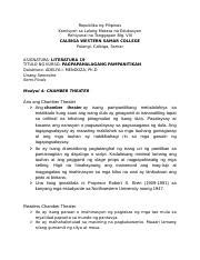 chamber theater tagalog|Modyul 4.